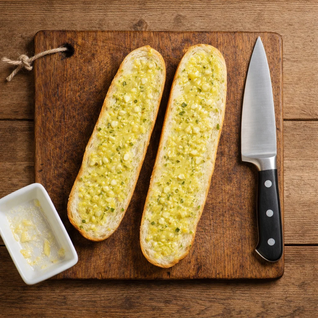 Frisch gebackenes Knoblibrot von Rudolf's